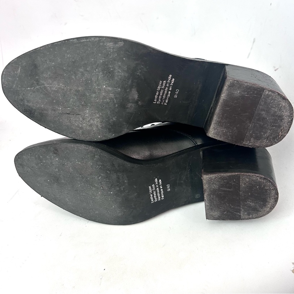 Jeffrey Campbell Zephyr Boot Size 9 Black Leather Lace-up Ankle Boots - Picture 9 of 11